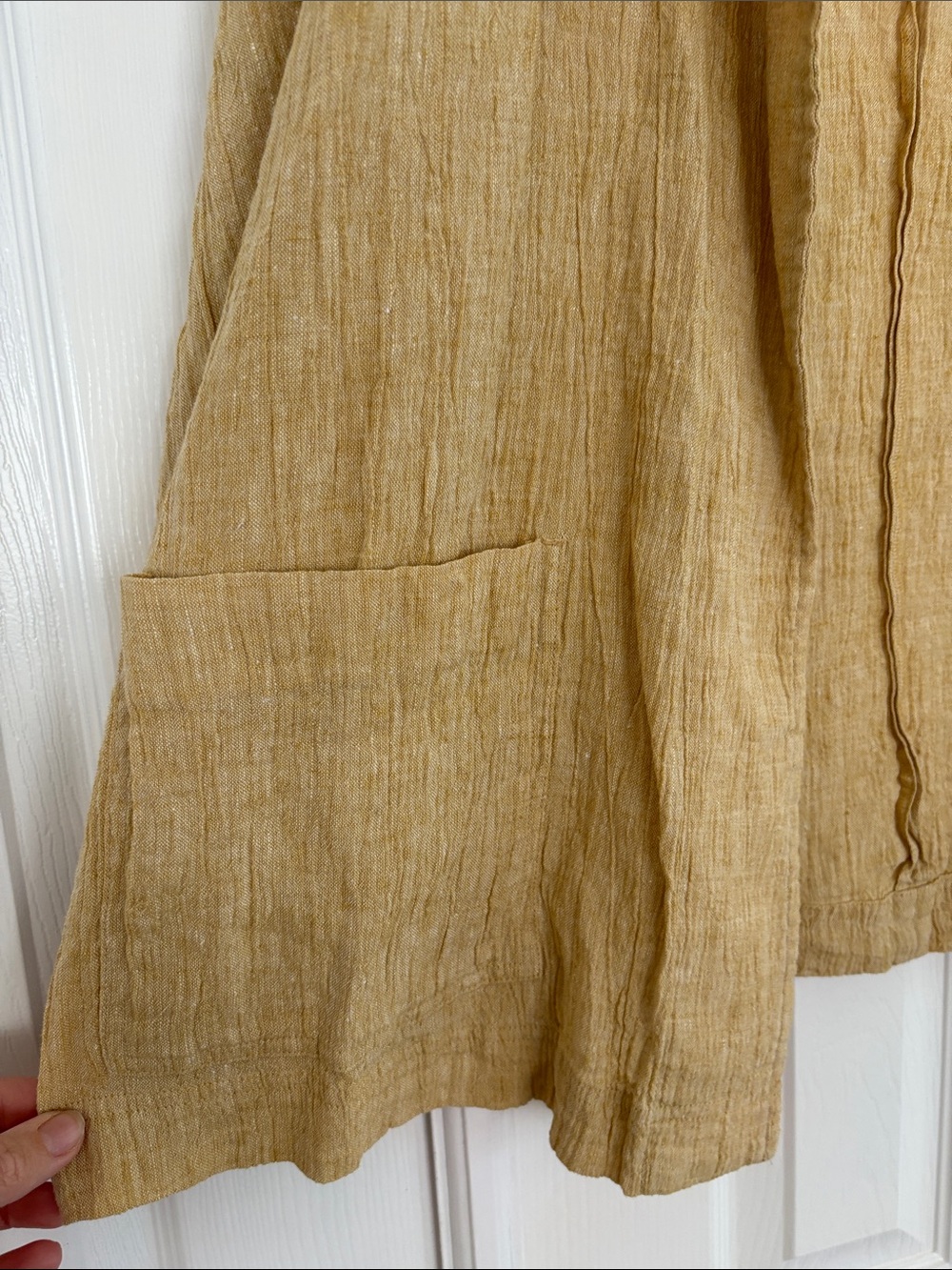 Poetry Linen Cotton Golden Yellow Open Jacket pockets Womens Plus Size 18 NWOT - Picture 6 of 7